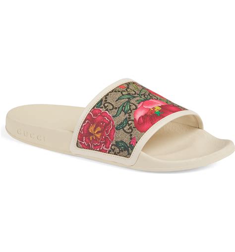 gucci all fur slides|Gucci floral slides nordstrom.